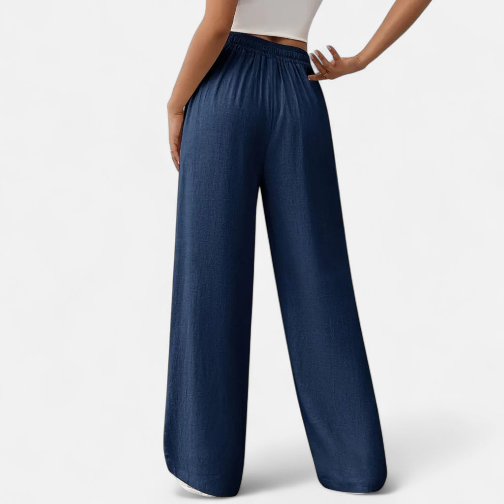 Belavoire | Women’s High-Waist Drawstring Wide-Leg Trousers