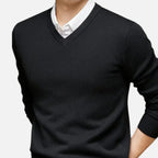 Belavoire | Men’s Classic V-Neck Sweater Rayon Blend