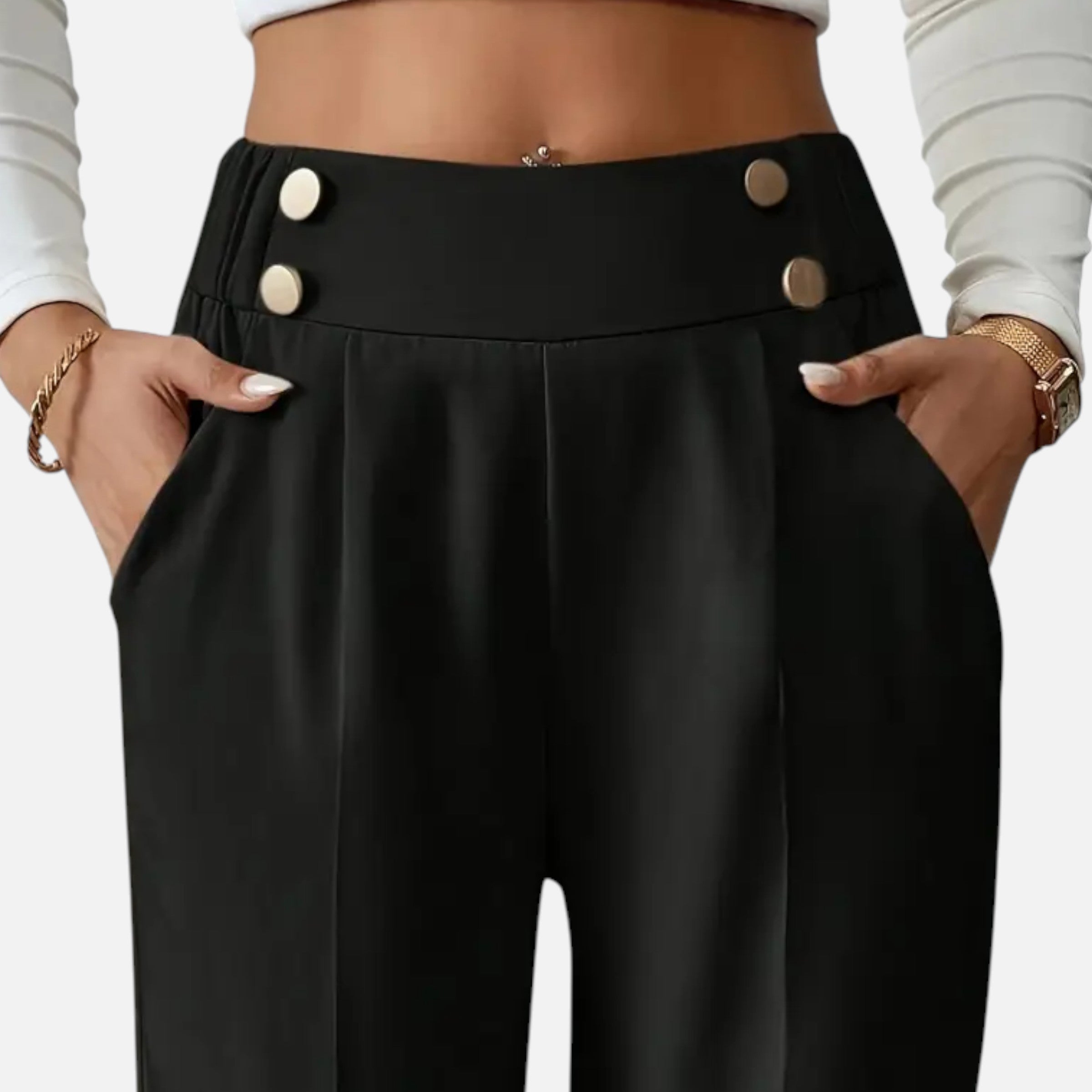 Belavoire | Women’s High-Waist Straight-Leg Trousers