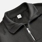 Belavoire | Men’s Zip Henley Sweater with Stand Collar