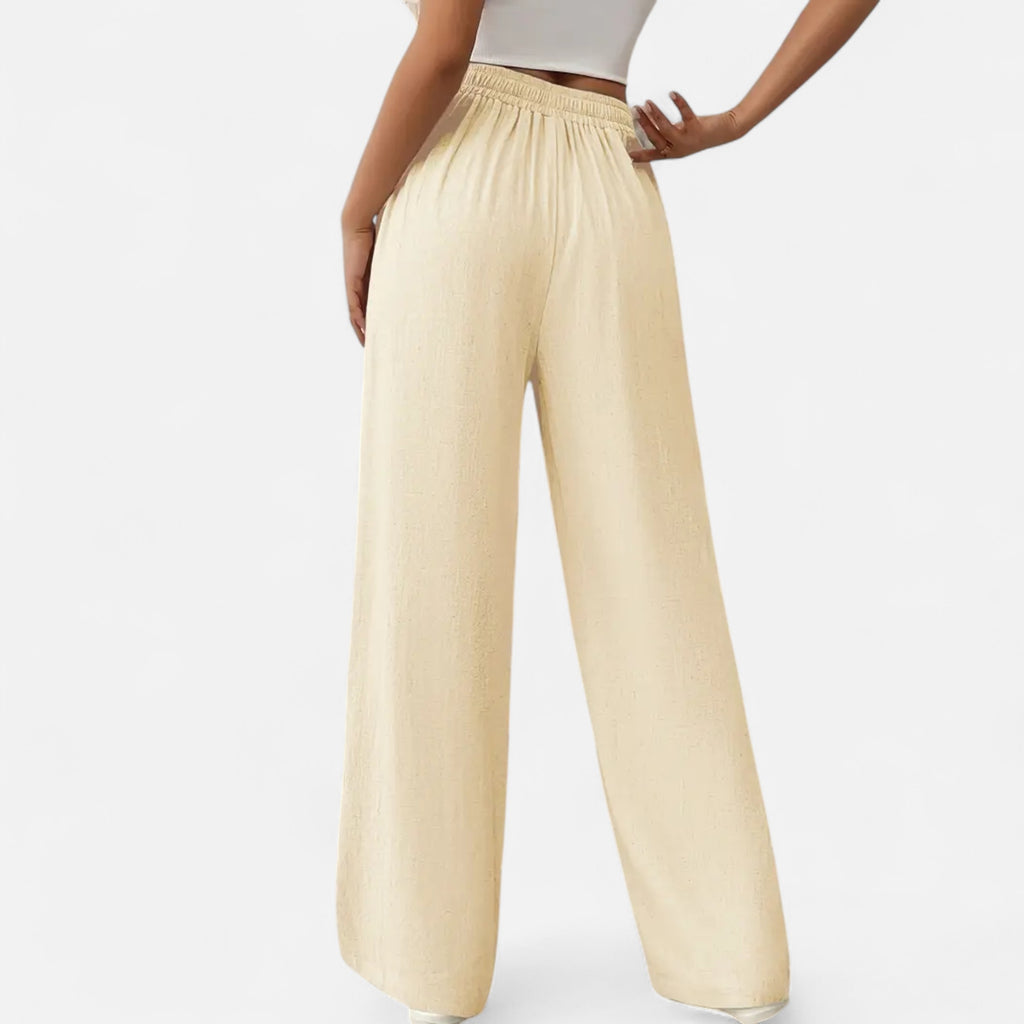 Belavoire | Women’s High-Waist Drawstring Wide-Leg Trousers
