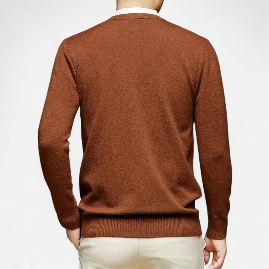 Belavoire | Men’s Classic V-Neck Sweater Rayon Blend