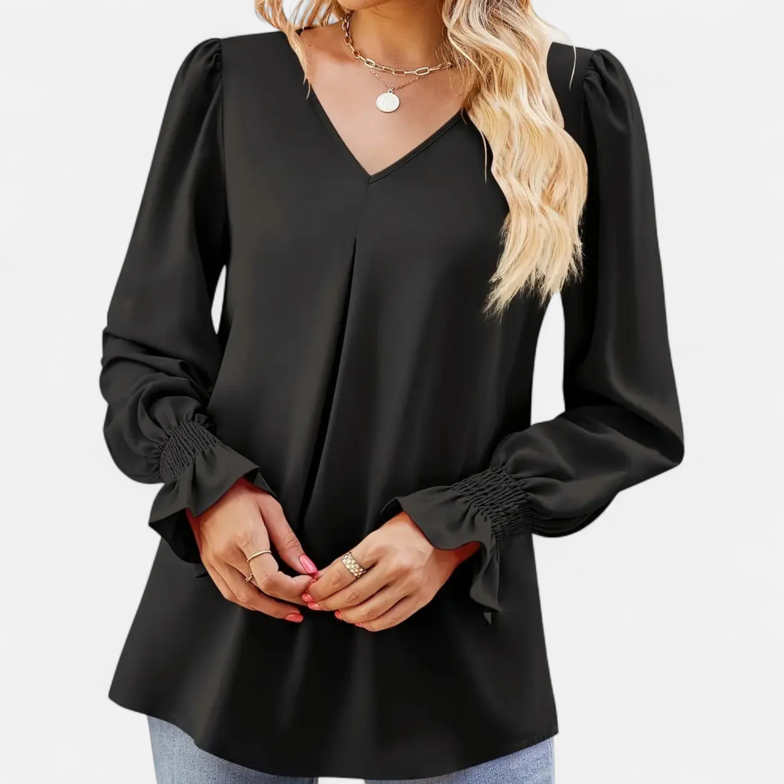 Belavoire | Women’s Chiffon V-Neck Blouse Classic