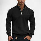 Belavoire | Men’s Zip Henley Sweater with Stand Collar