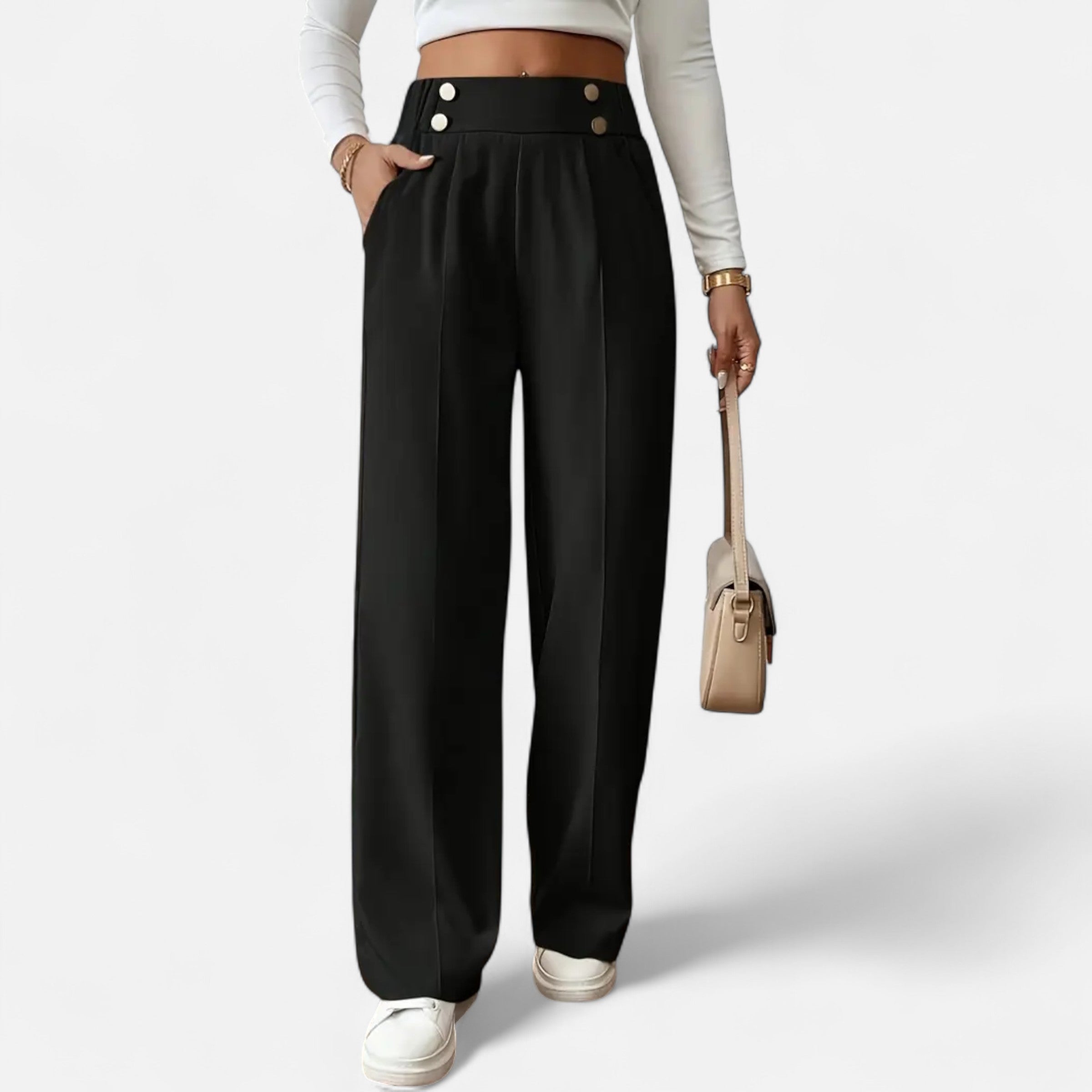 Belavoire | Women’s High-Waist Straight-Leg Trousers