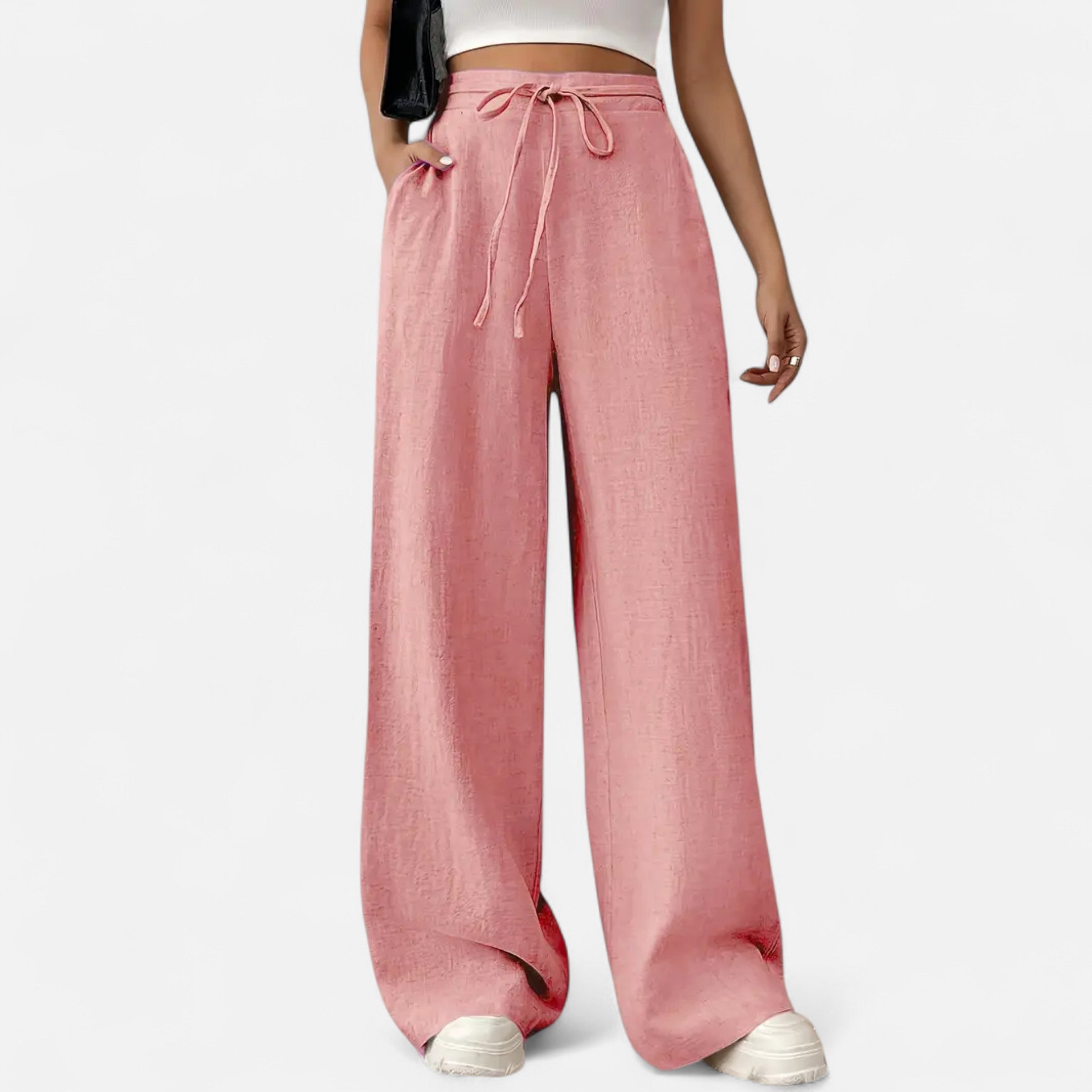 Belavoire | Women’s High-Waist Drawstring Wide-Leg Trousers