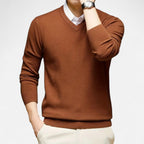 Belavoire | Men’s Classic V-Neck Sweater Rayon Blend