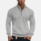 Belavoire | Men’s Zip Henley Sweater with Stand Collar