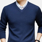 Belavoire | Men’s Classic V-Neck Sweater Rayon Blend