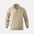 Belavoire | Men’s Zip Henley Sweater with Stand Collar