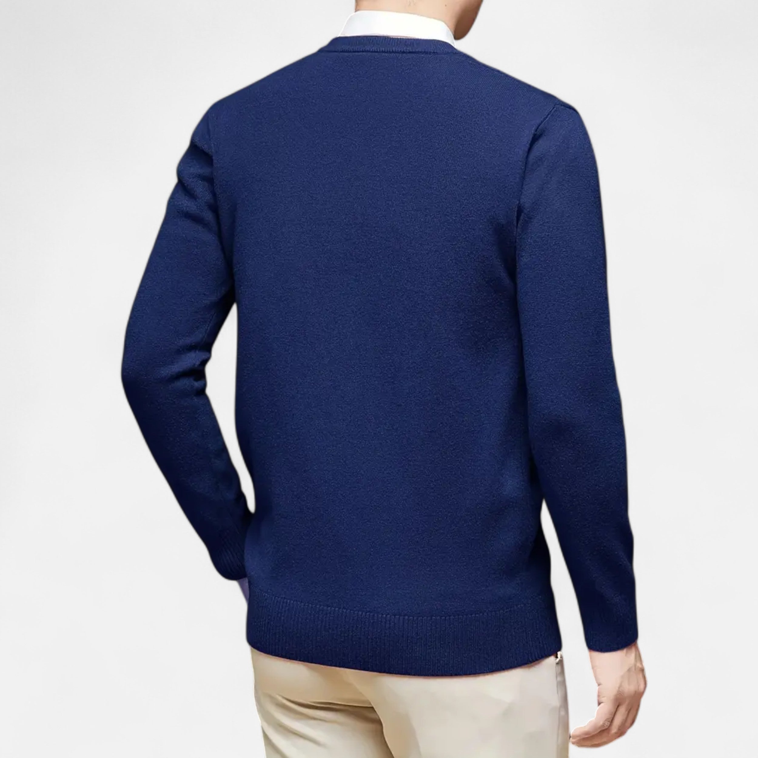 Belavoire | Men’s Classic V-Neck Sweater Rayon Blend