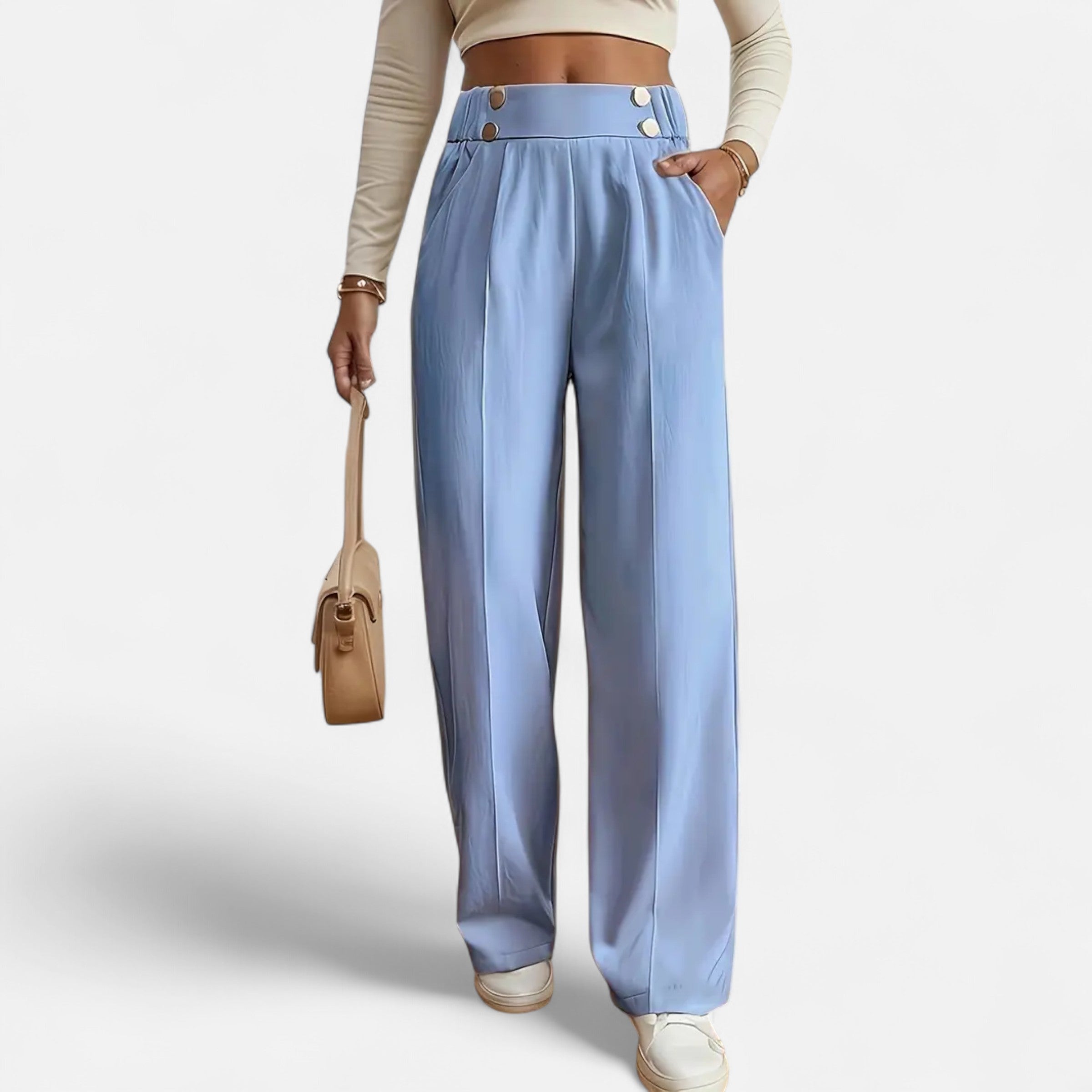 Belavoire | Women’s High-Waist Straight-Leg Trousers