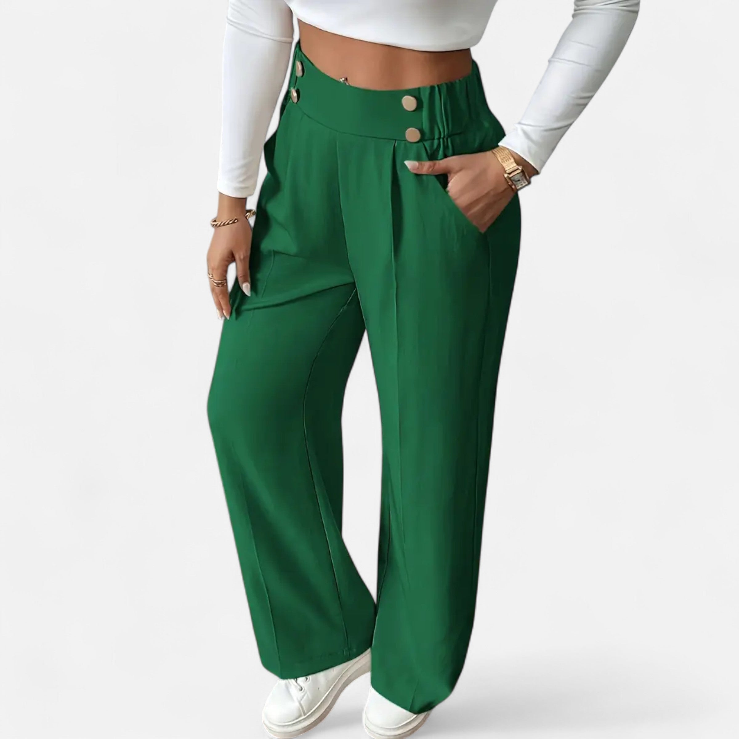 Belavoire | Women’s High-Waist Straight-Leg Trousers