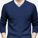 Belavoire | Men’s Classic V-Neck Sweater Rayon Blend