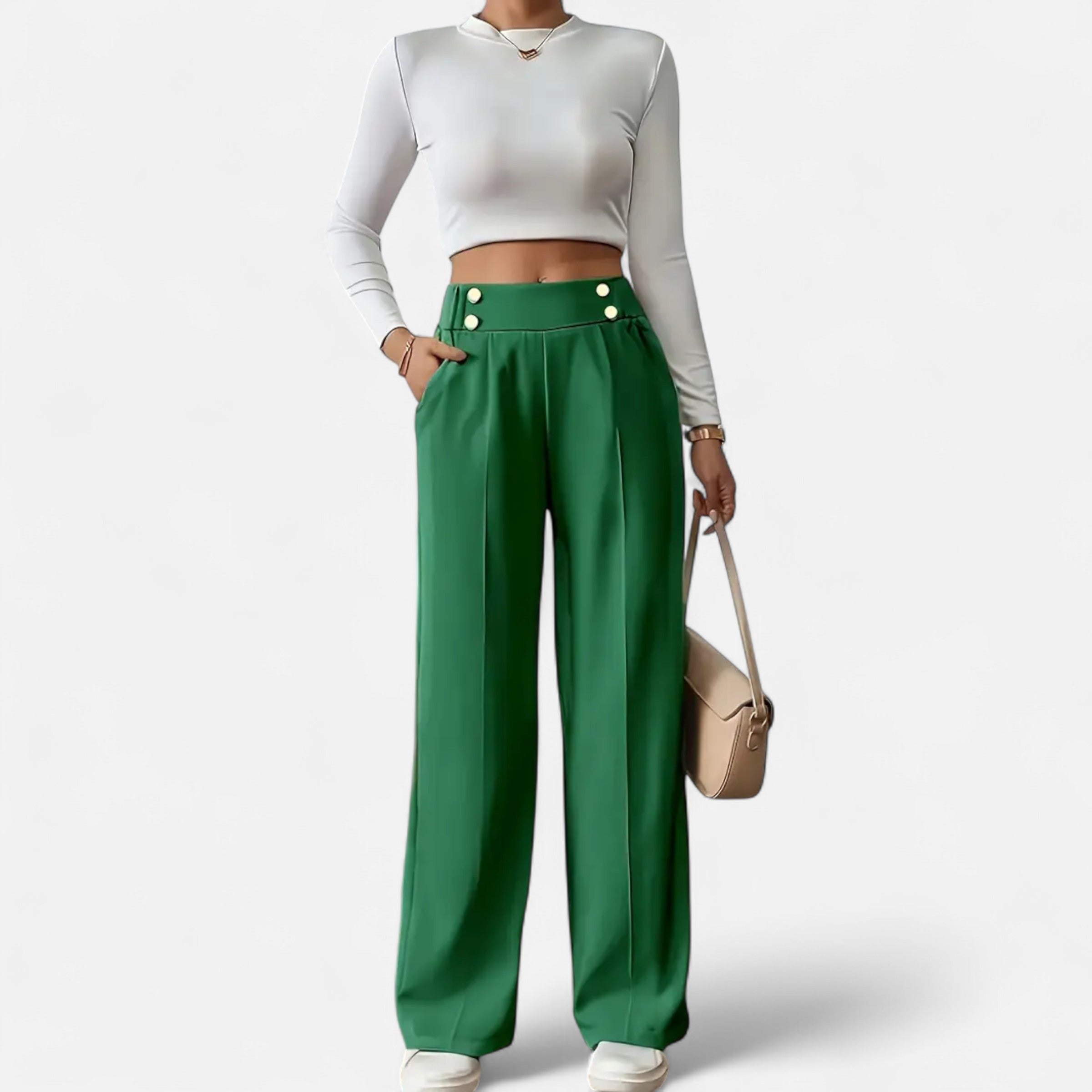 Belavoire | Women’s High-Waist Straight-Leg Trousers