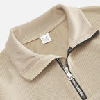 Belavoire | Men’s Zip Henley Sweater with Stand Collar