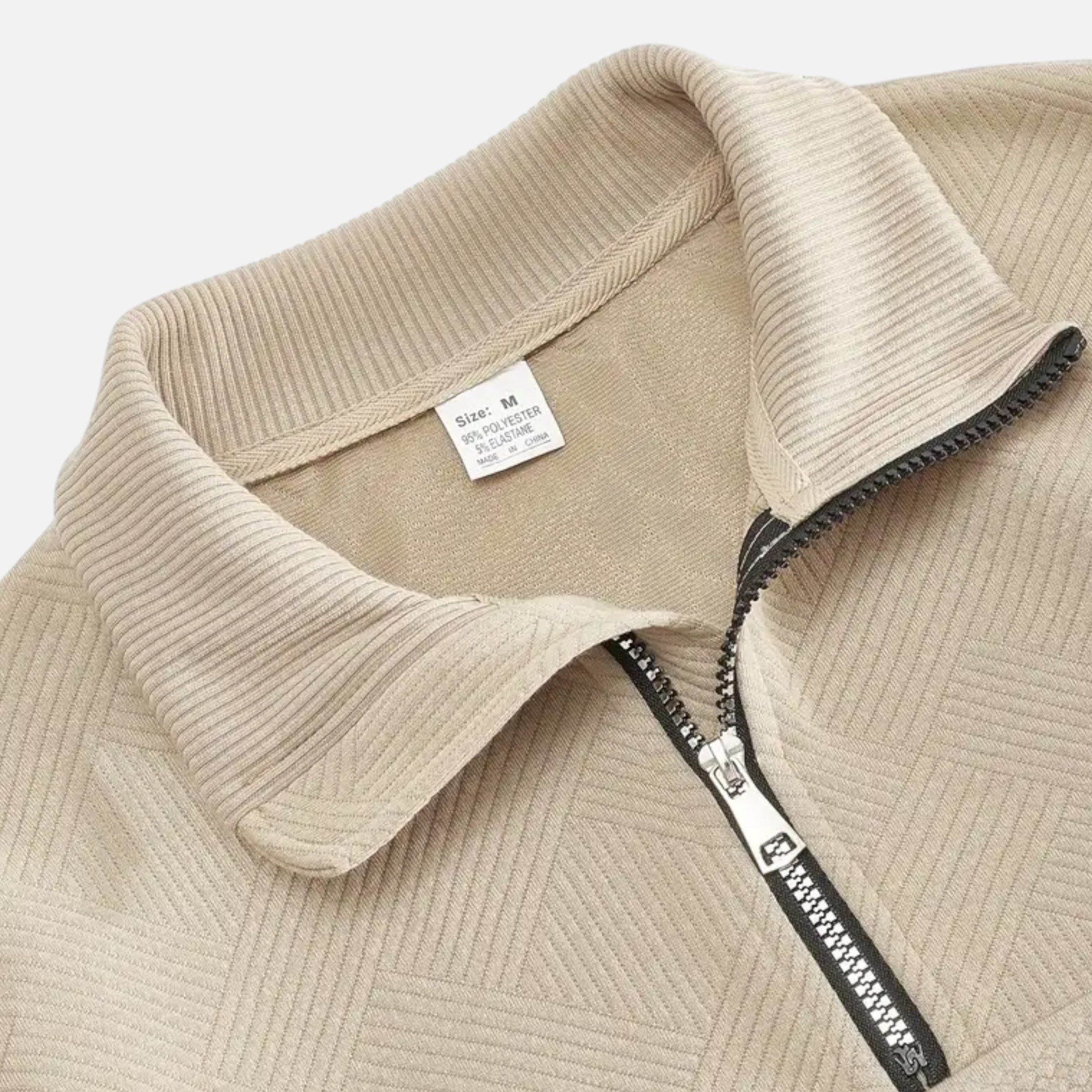 Belavoire | Men’s Zip Henley Sweater with Stand Collar