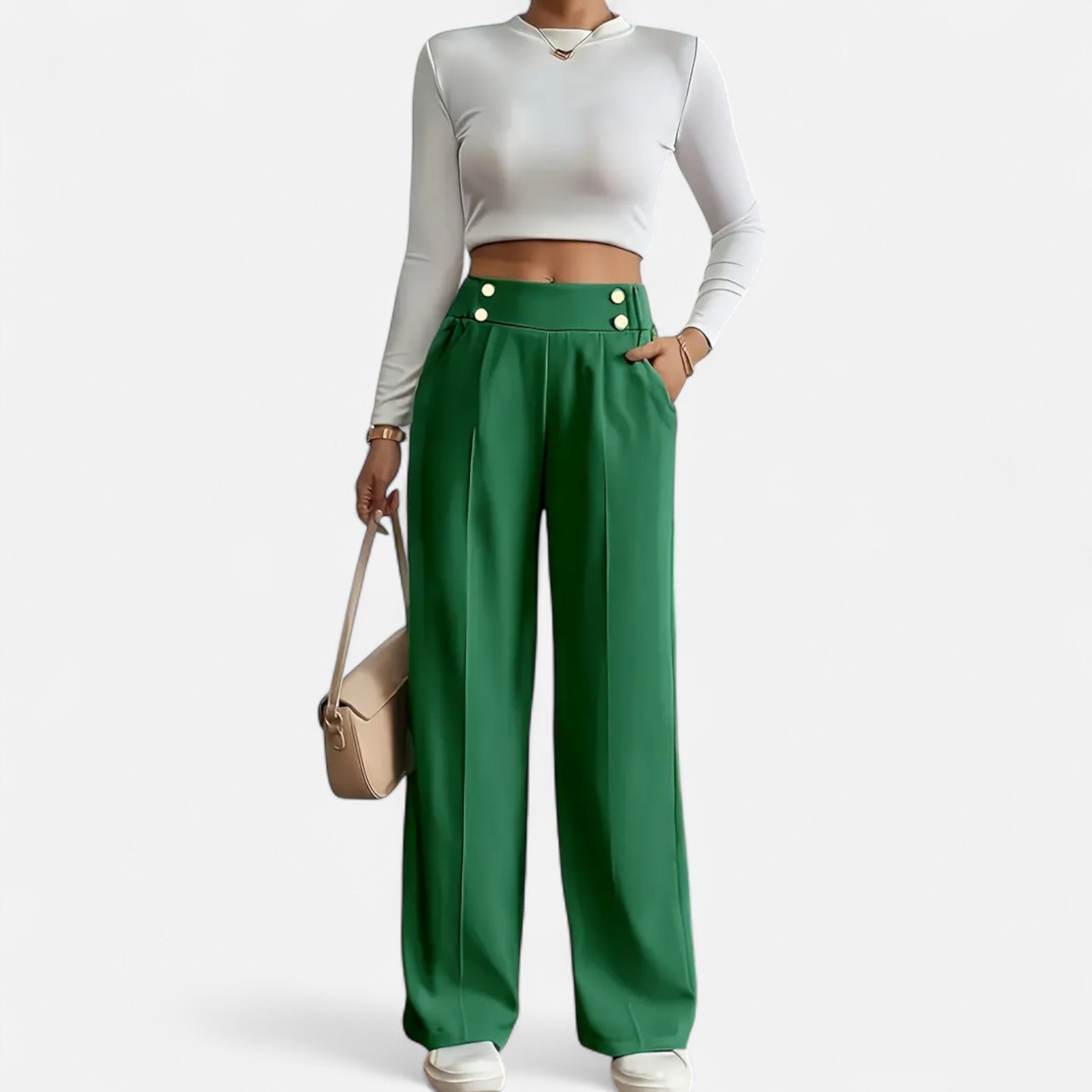 Belavoire | Women’s High-Waist Straight-Leg Trousers