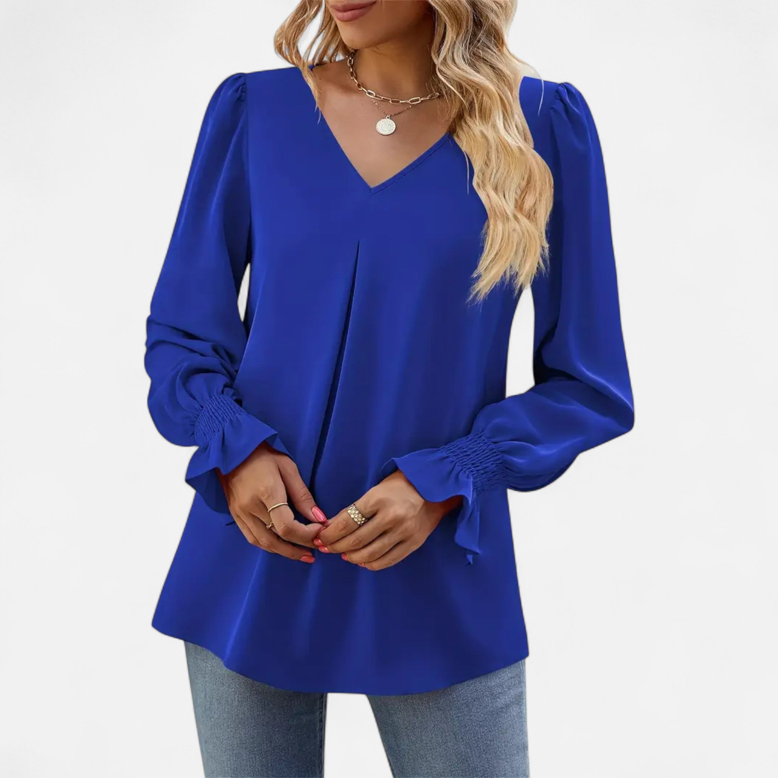 Belavoire | Women’s Chiffon V-Neck Blouse Classic