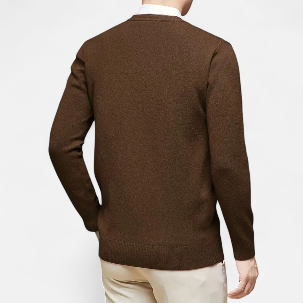 Belavoire | Men’s Classic V-Neck Sweater Rayon Blend