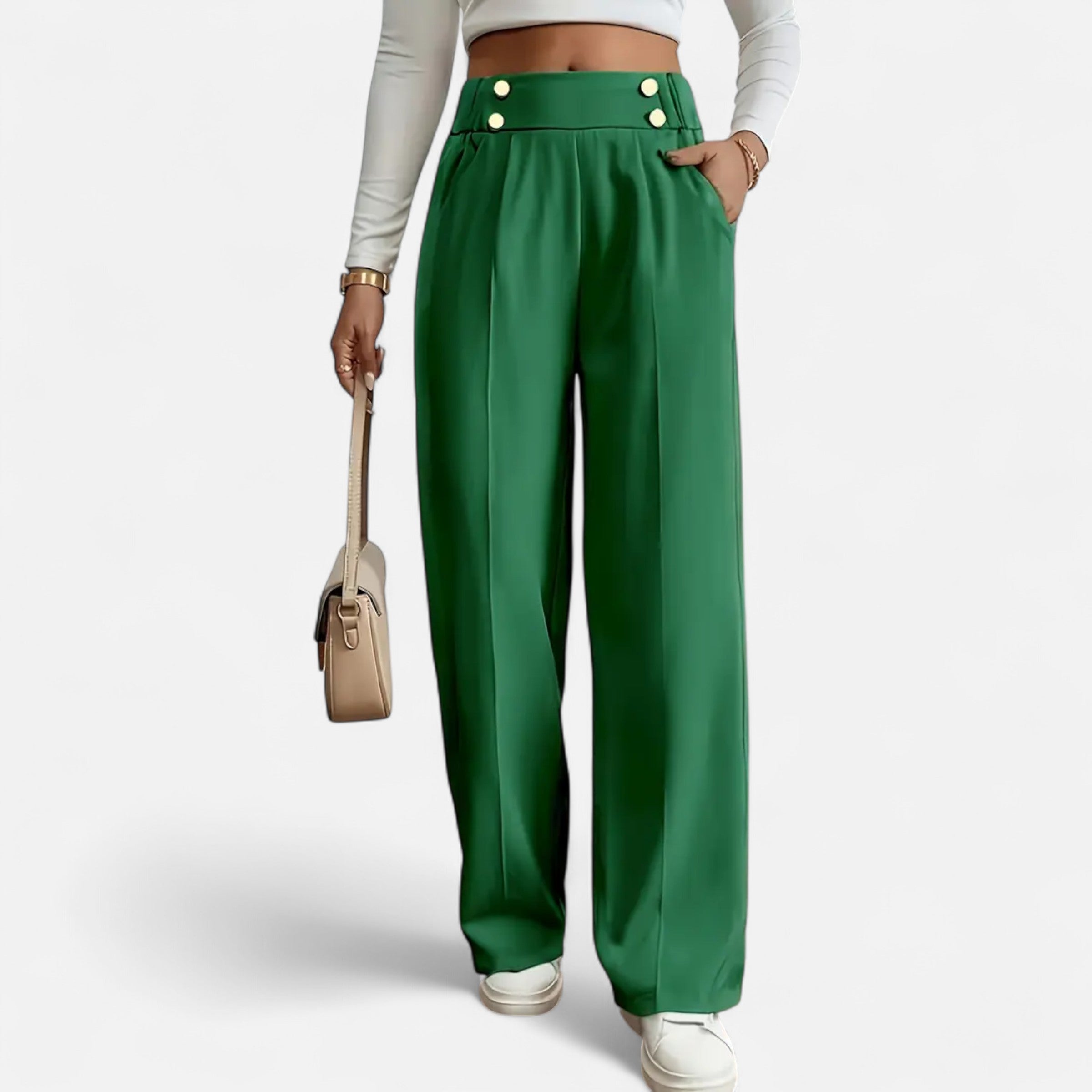 Belavoire | Women’s High-Waist Straight-Leg Trousers