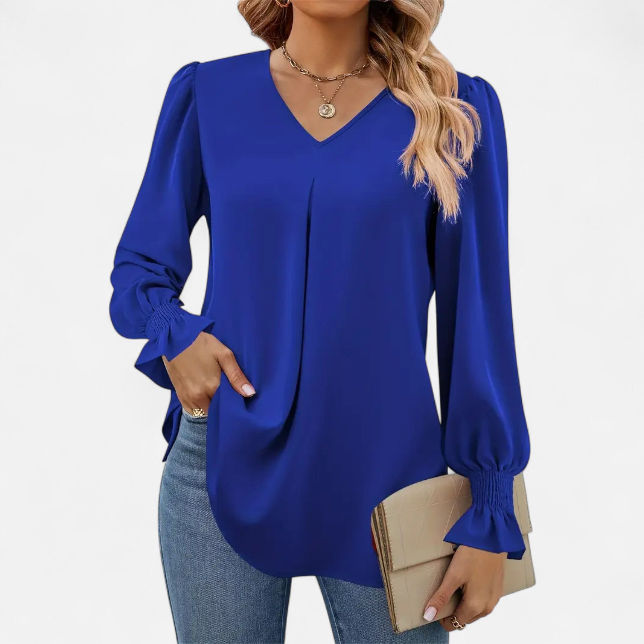 Belavoire | Women’s Chiffon V-Neck Blouse Classic
