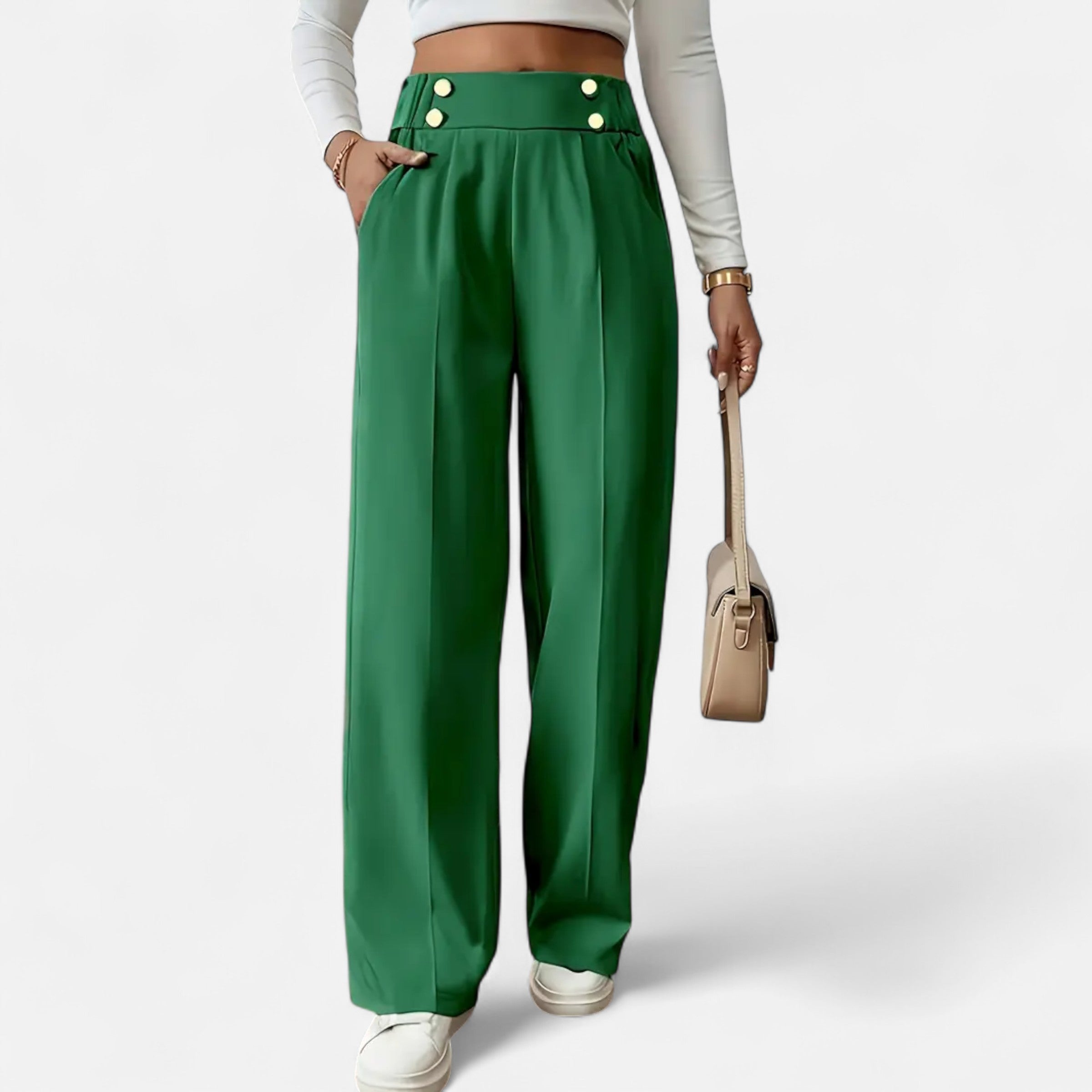 Belavoire | Women’s High-Waist Straight-Leg Trousers