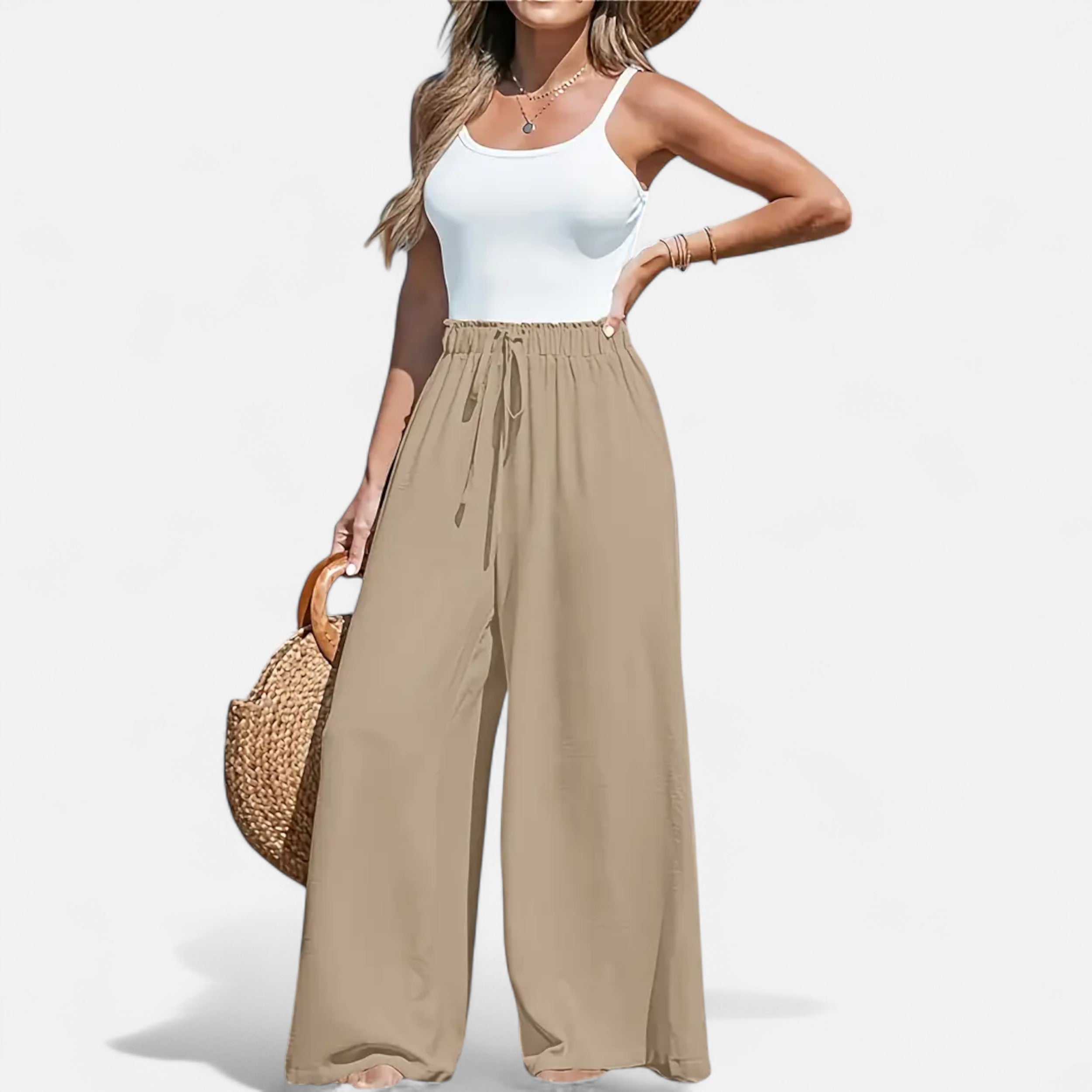 Belavoire | Women’s High-Waist Wide-Leg Trousers Classic