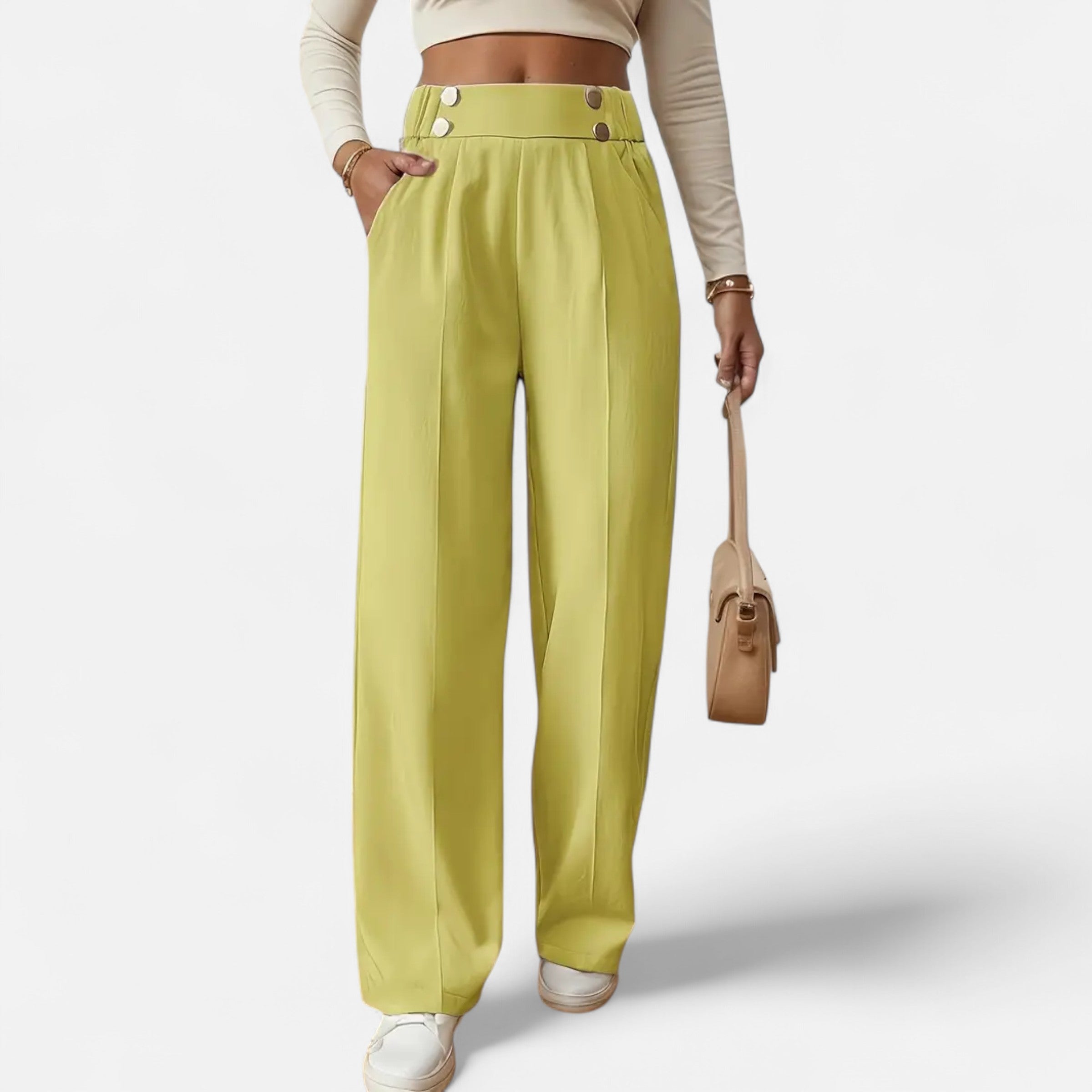 Belavoire | Women’s High-Waist Straight-Leg Trousers