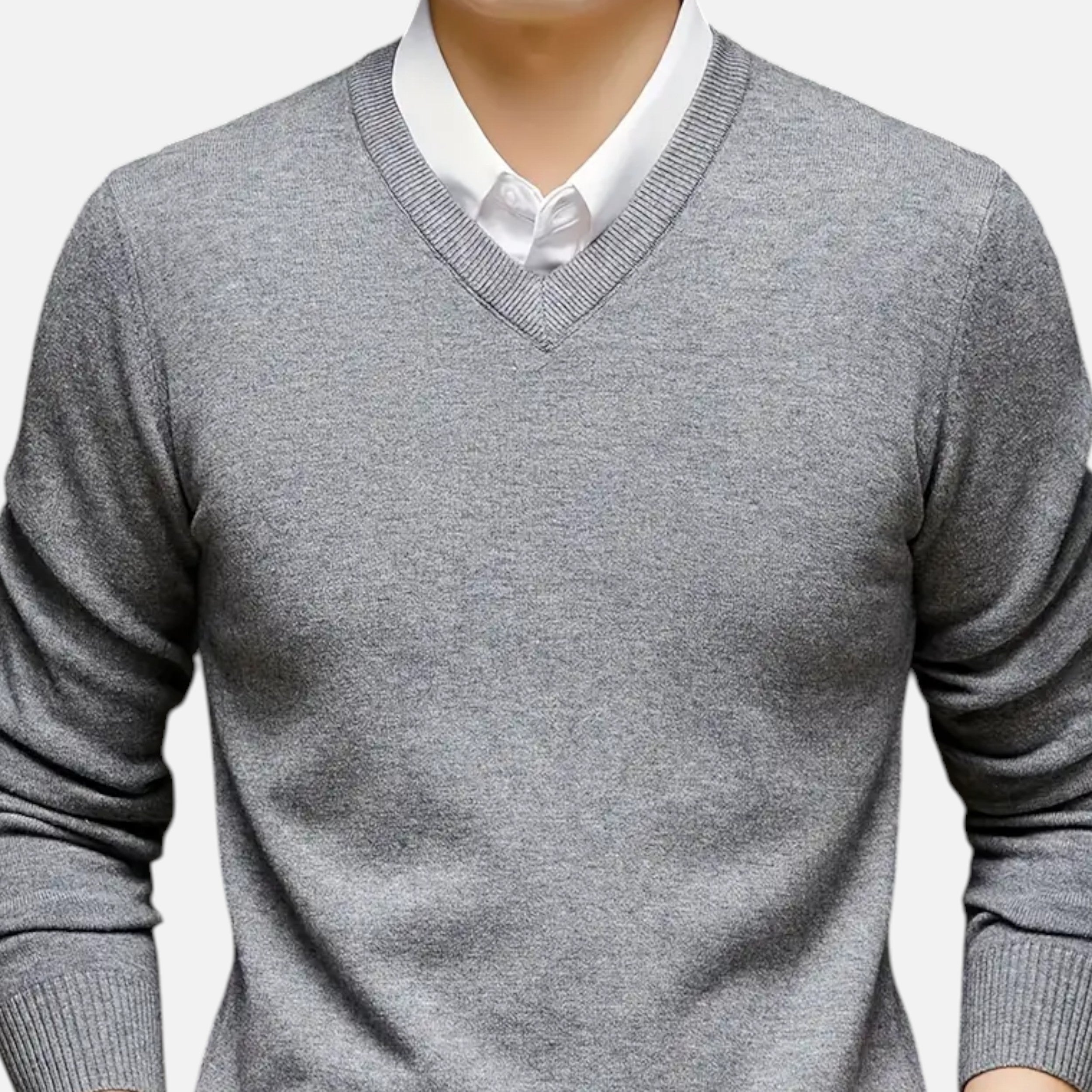 Belavoire | Men’s Classic V-Neck Sweater Rayon Blend