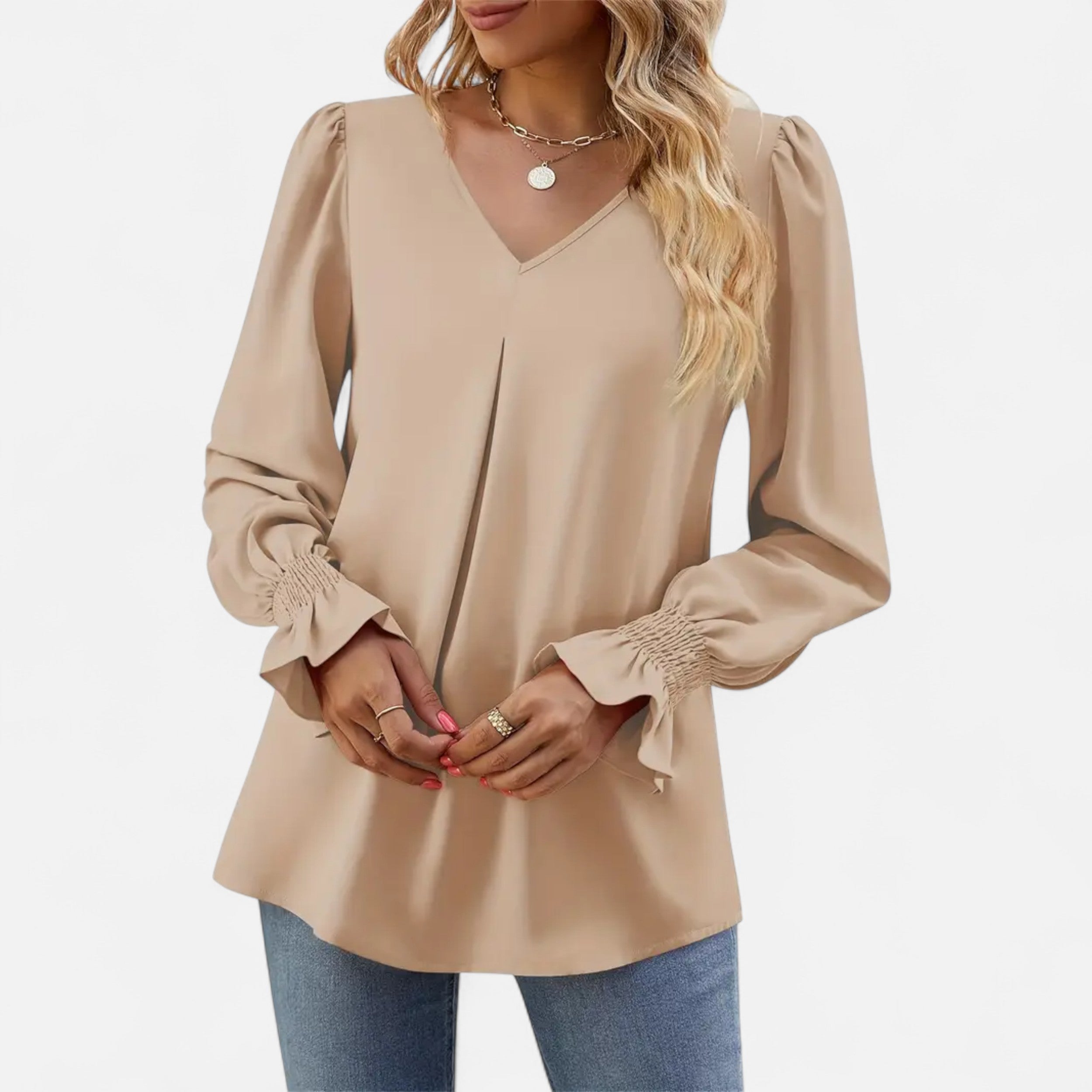 Belavoire | Women’s Chiffon V-Neck Blouse Classic