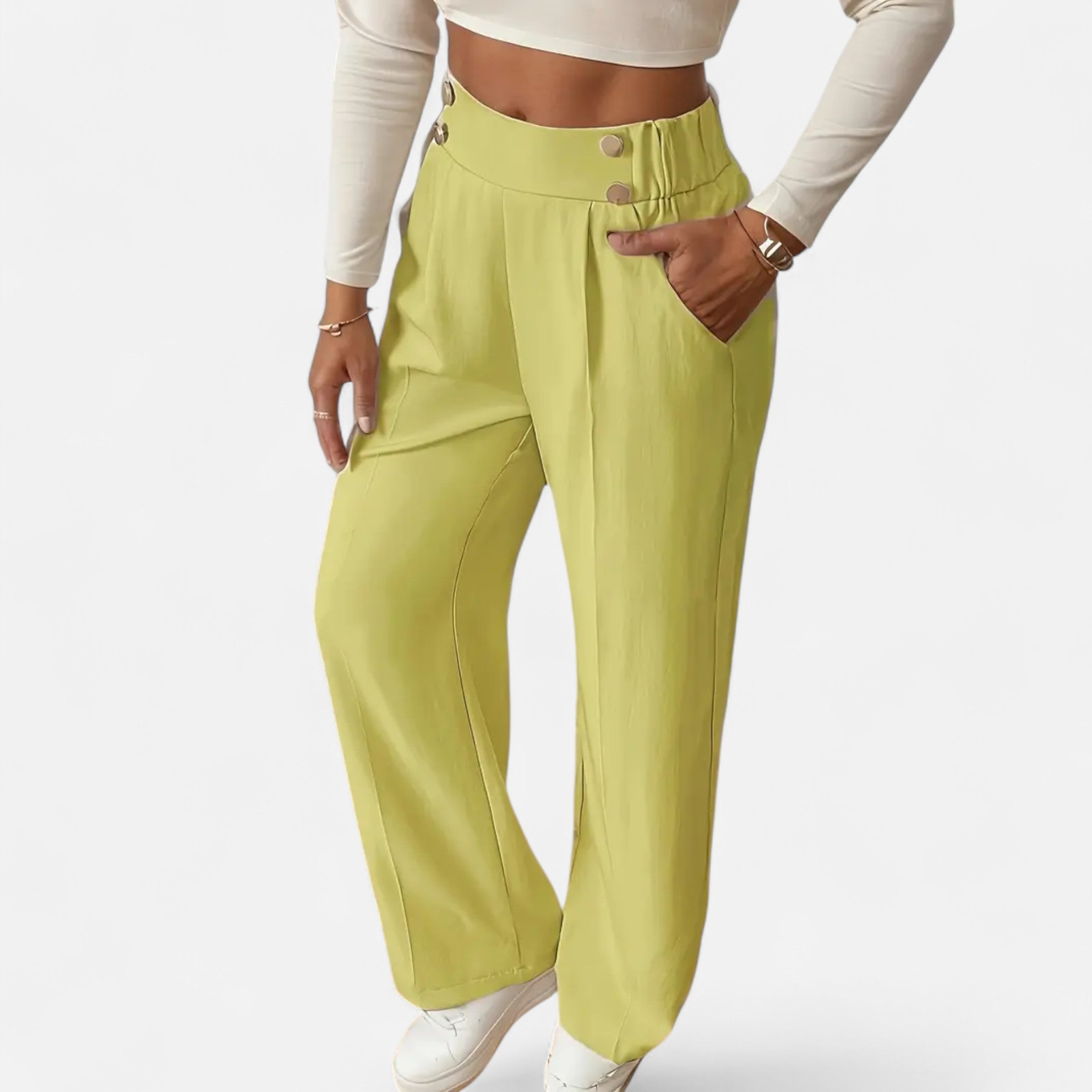 Belavoire | Women’s High-Waist Straight-Leg Trousers