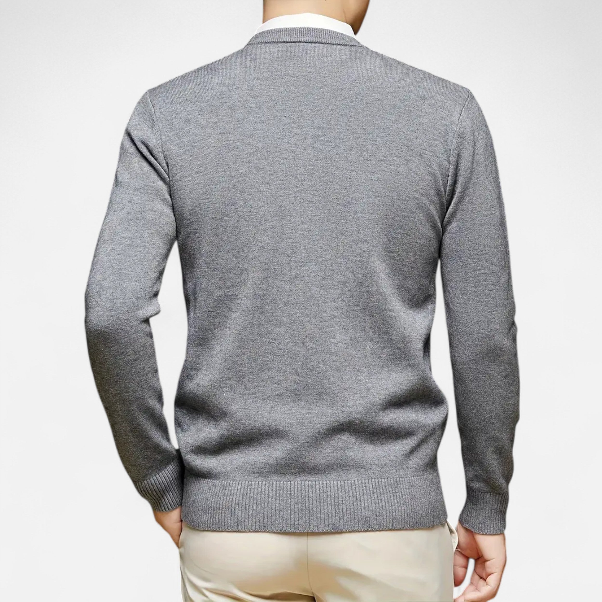 Belavoire | Men’s Classic V-Neck Sweater Rayon Blend