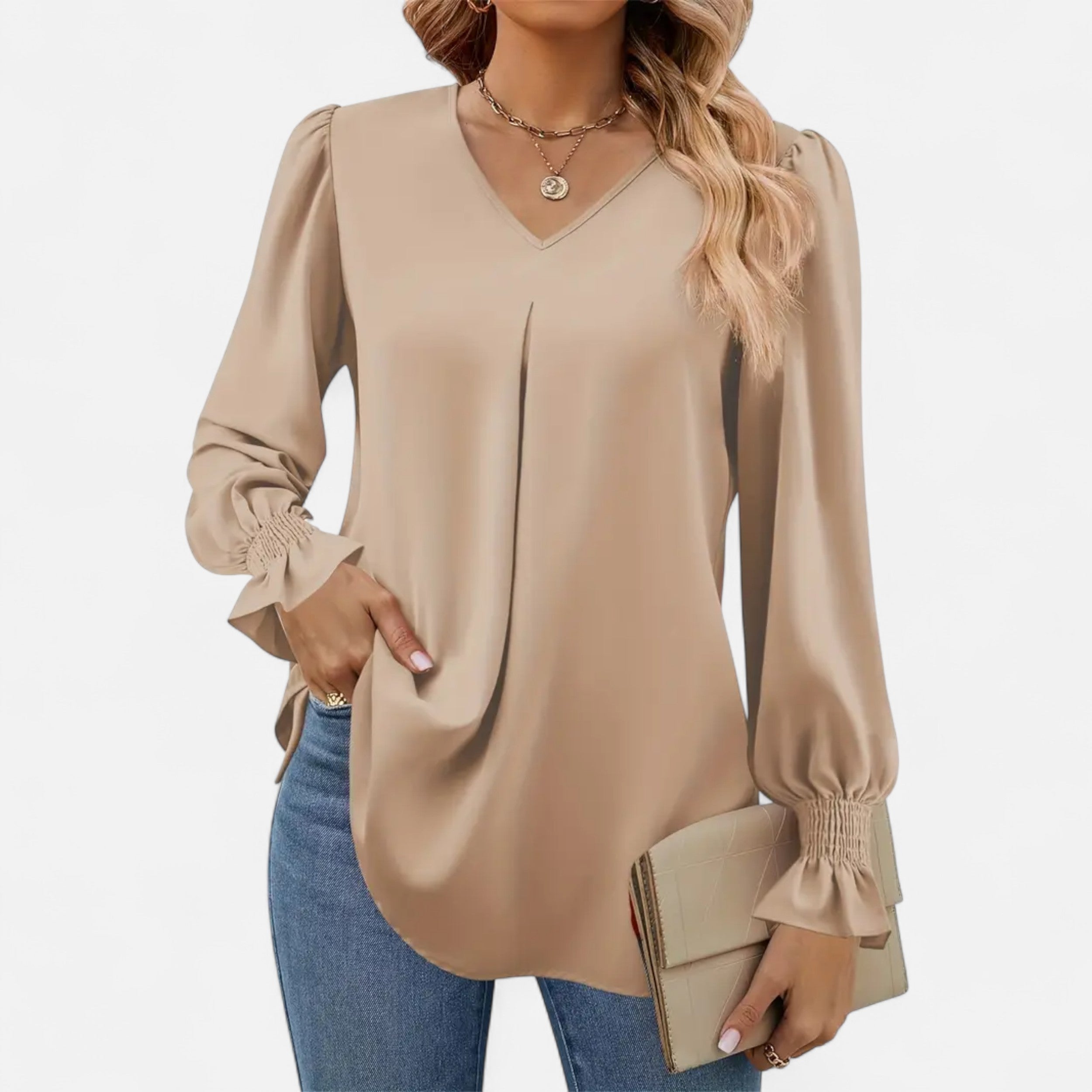 Belavoire | Women’s Chiffon V-Neck Blouse Classic