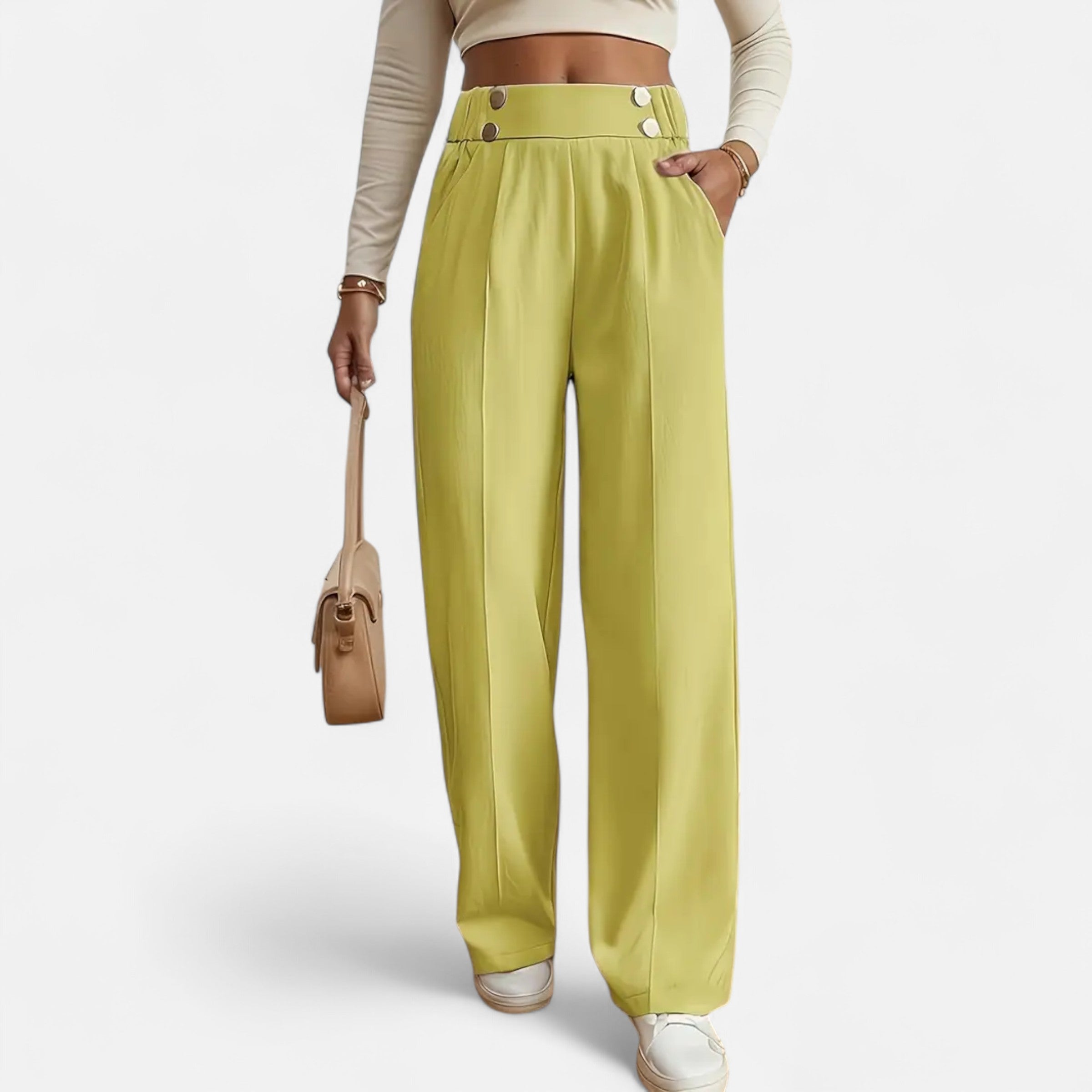 Belavoire | Women’s High-Waist Straight-Leg Trousers