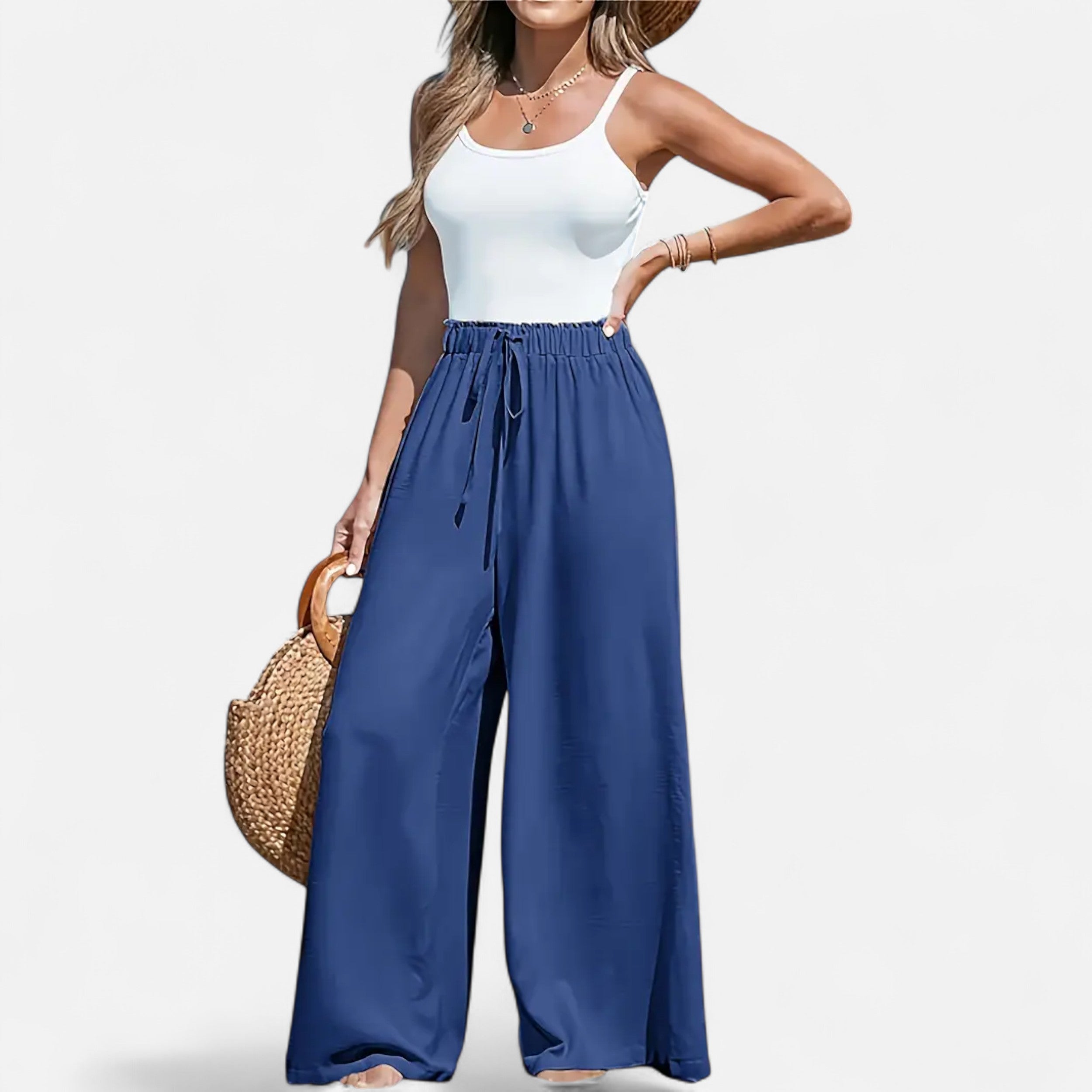 Belavoire | Women’s High-Waist Wide-Leg Trousers Classic