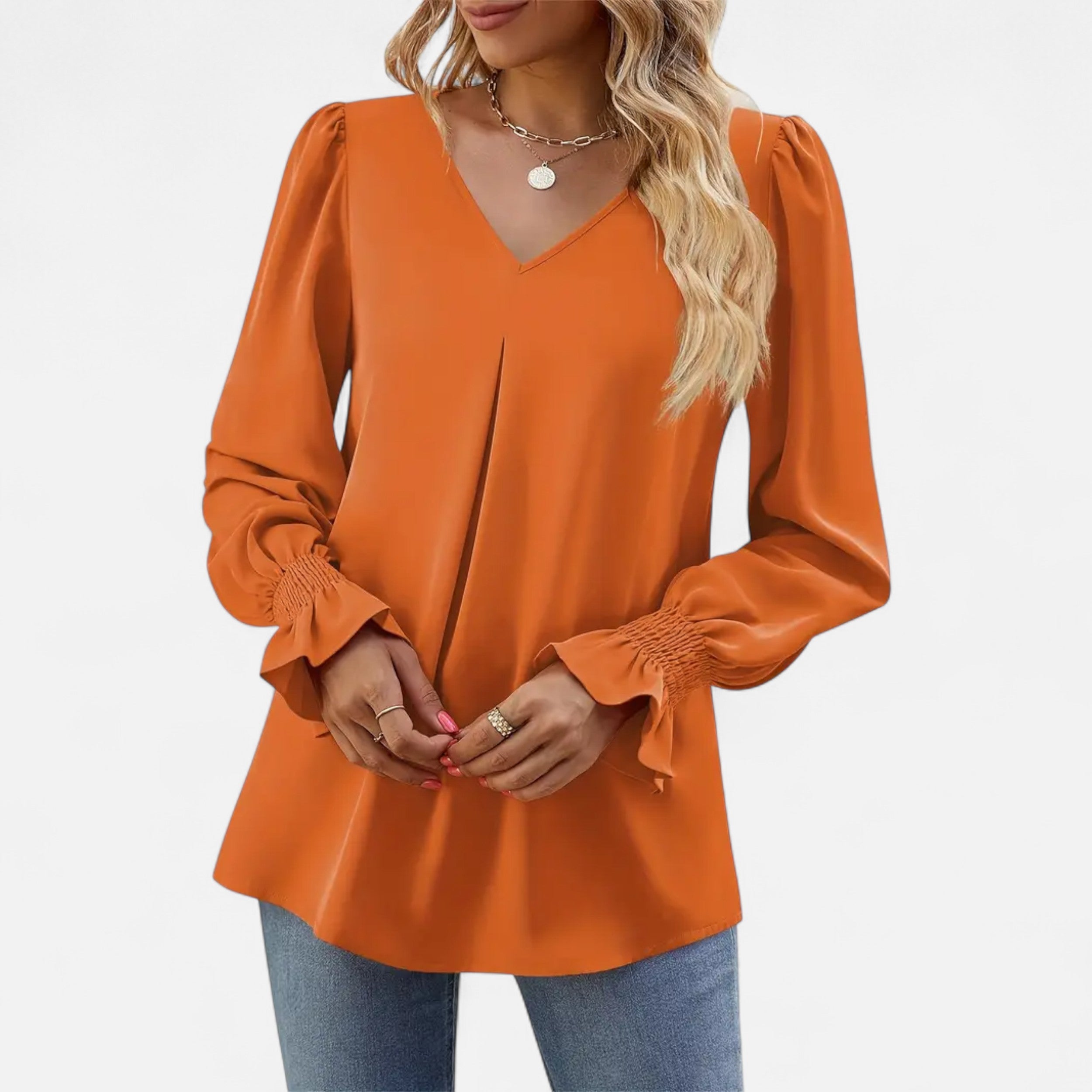 Belavoire | Women’s Chiffon V-Neck Blouse Classic