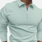 Belavoire | Men’s Ribbed Golf Polo with Zip Lapel