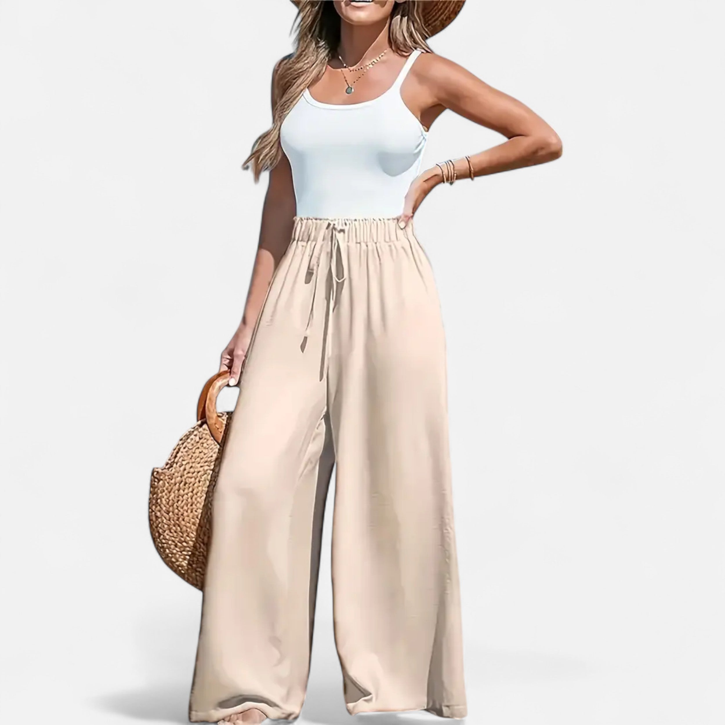 Belavoire | Women’s High-Waist Wide-Leg Trousers Classic