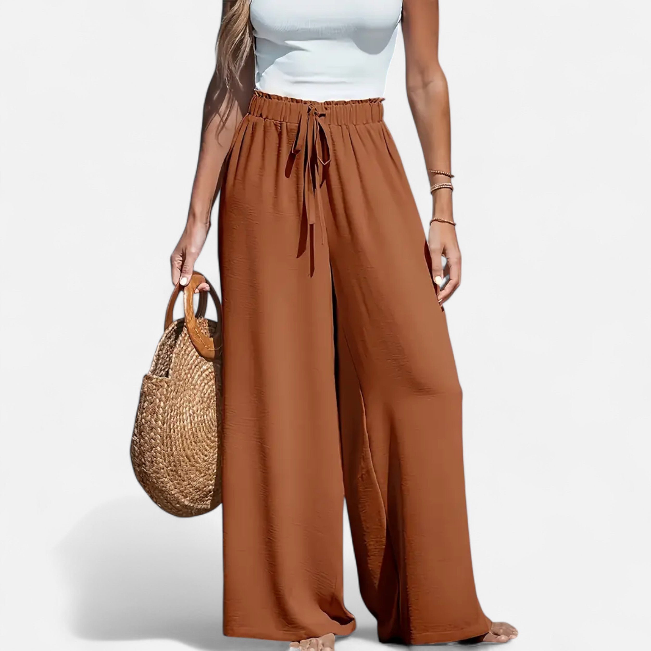 Belavoire | Women’s High-Waist Wide-Leg Trousers Classic