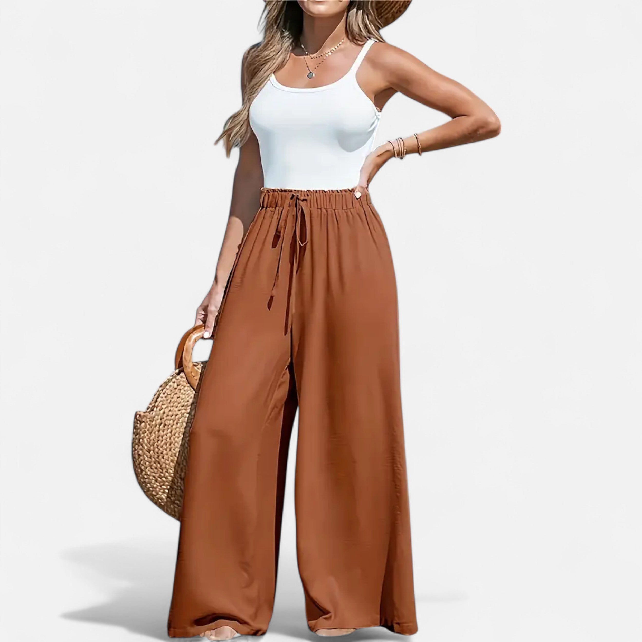 Belavoire | Women’s High-Waist Wide-Leg Trousers Classic