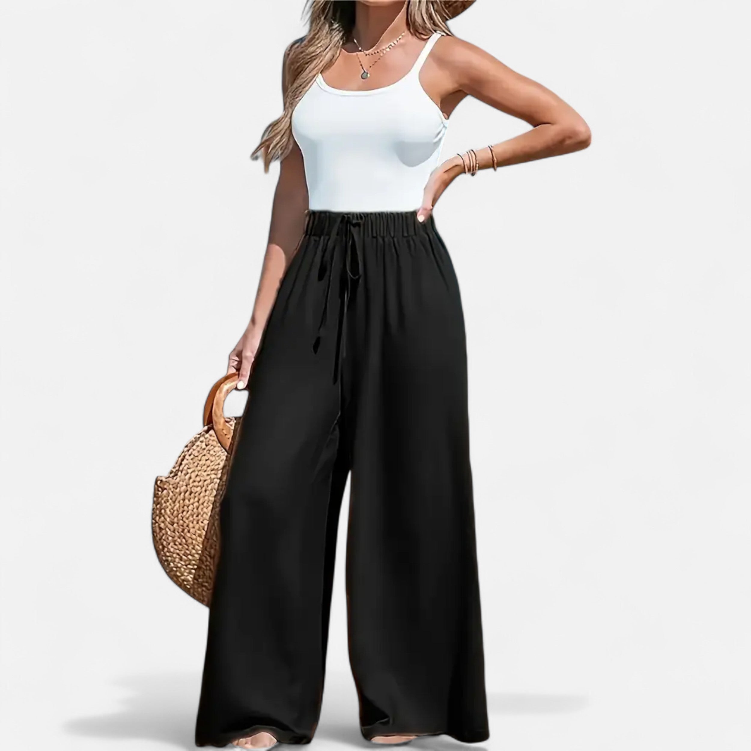 Belavoire | Women’s High-Waist Wide-Leg Trousers Classic