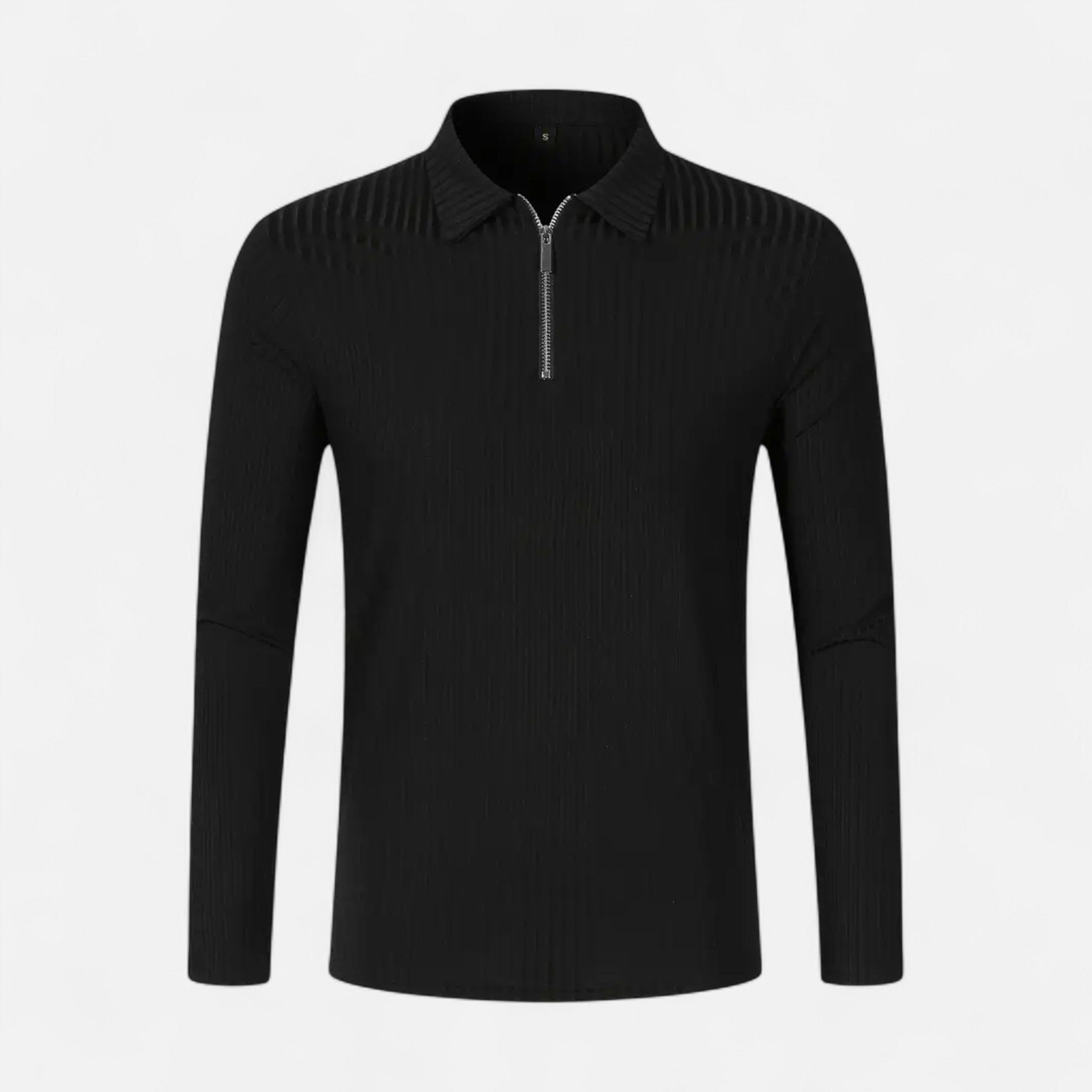 Belavoire | Men’s Ribbed Golf Polo with Zip Lapel