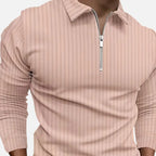 Belavoire | Men’s Ribbed Golf Polo with Zip Lapel