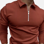 Belavoire | Men’s Ribbed Golf Polo with Zip Lapel