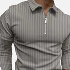 Belavoire | Men’s Ribbed Golf Polo with Zip Lapel