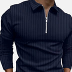 Belavoire | Men’s Ribbed Golf Polo with Zip Lapel