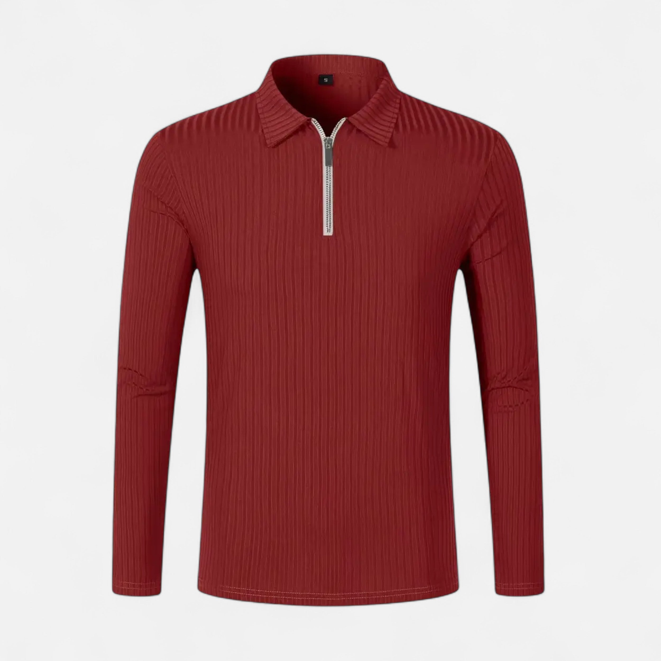 Belavoire | Men’s Ribbed Golf Polo with Zip Lapel
