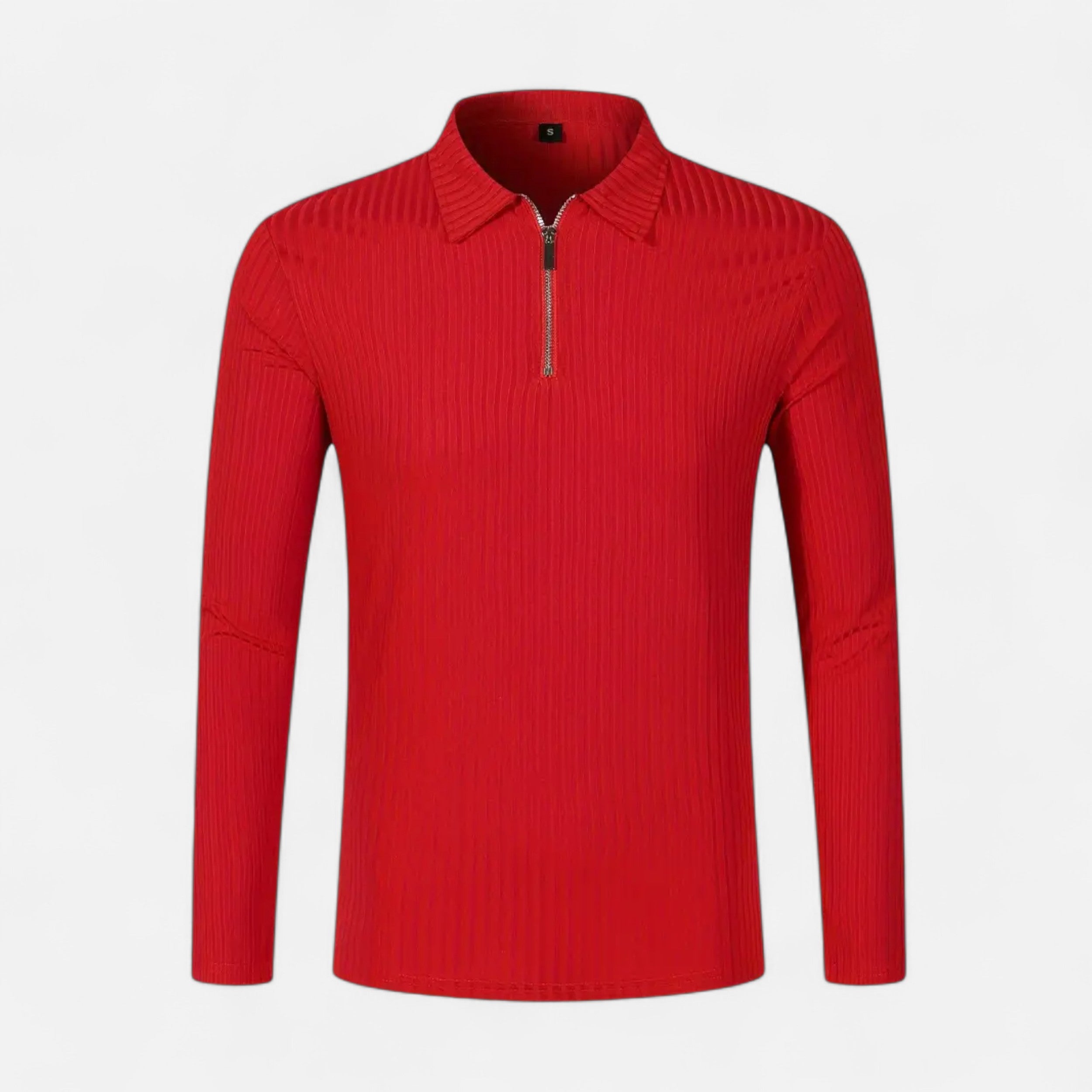Belavoire | Men’s Ribbed Golf Polo with Zip Lapel