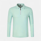 Belavoire | Men’s Ribbed Golf Polo with Zip Lapel